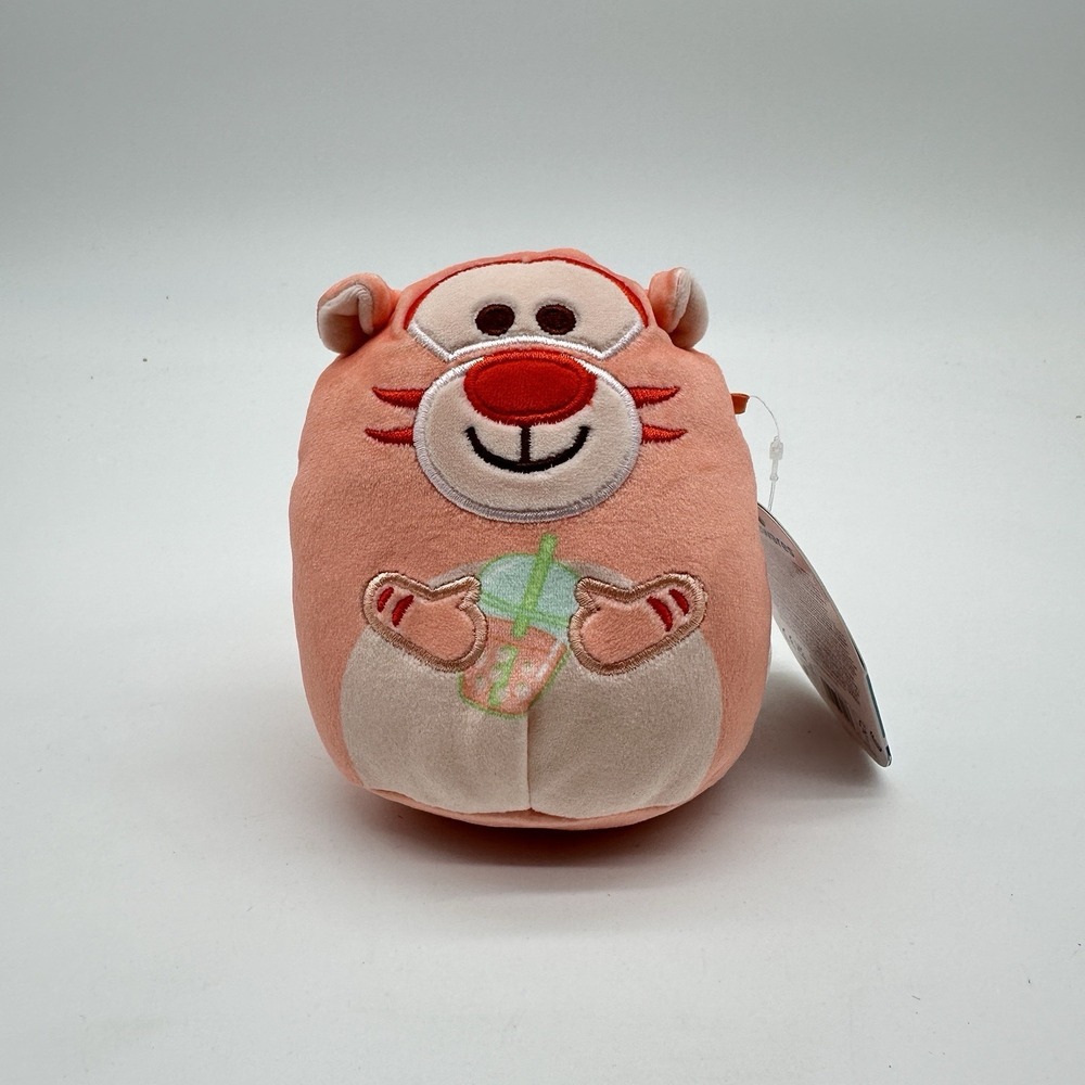 Disney Squishmallows Boba Tea Tigger Mystery Squad Series 2 5" Pink Collectible